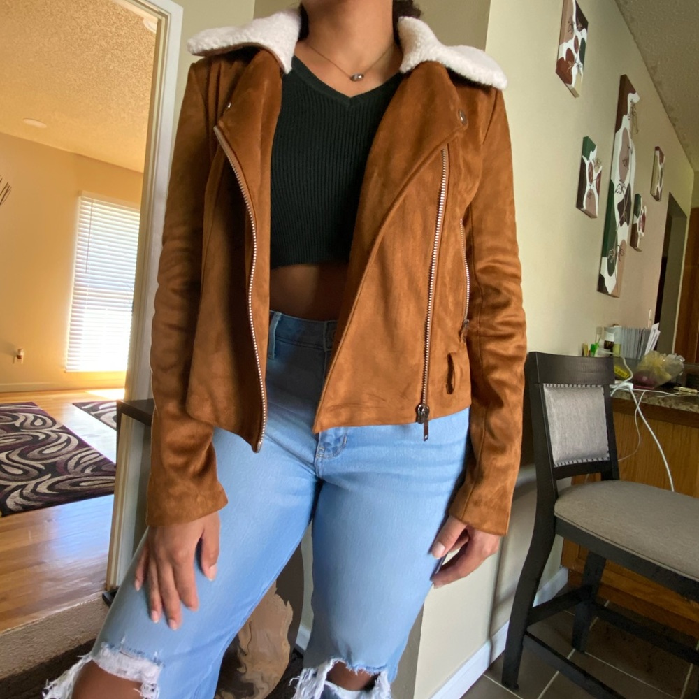 Forever 21 Suede Biker Jacket